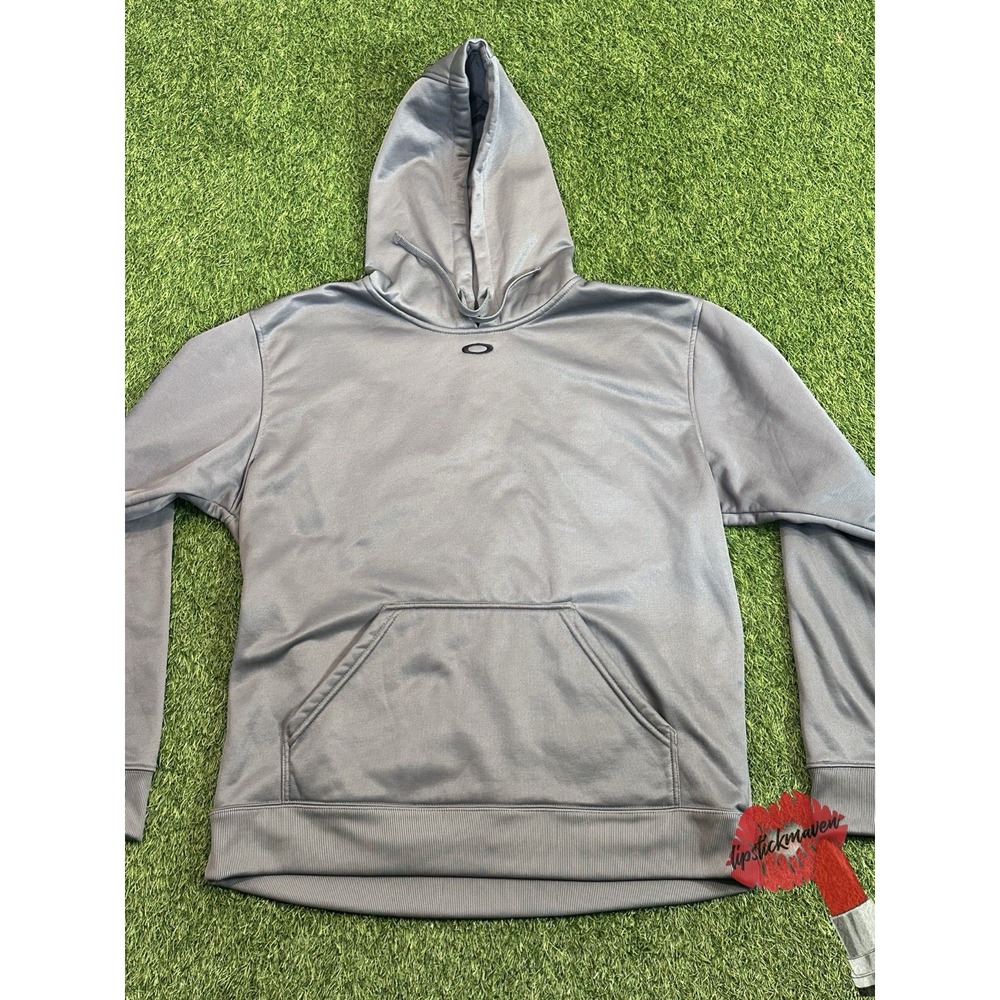 Oakley‎ Hoodie Mens Large Gray Hooded Pullover Surfer Streetwear Comfy